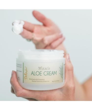 Deluvia Miracle Aloe Cream | Face & Body Moisturizer with Vitamin E & Organic Aloe Vera | Hydrating, Soothing for Dry Skin | Psoriasis, Eczema - 2 oz Compact Travel Size Unscented 2 Ounce (Pack of 1) - Buy Online on GoSupps.com