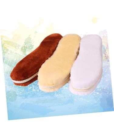 Healeved Winter Felt Shoe Insoles - 3 Pairs Plush Wool Inserts for Cold Weather Comfort - Size 38 - Buy Online on GoSupps.com