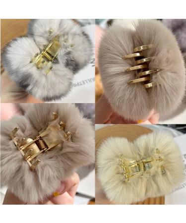 Hair Pins For Women Hair Claw Clips Barrettes Plush Hair Catch Barrette Jaw Clamp Half Bun Hairpins Hairgrip Headwear (Color : O) - Buy Online on GoSupps.com