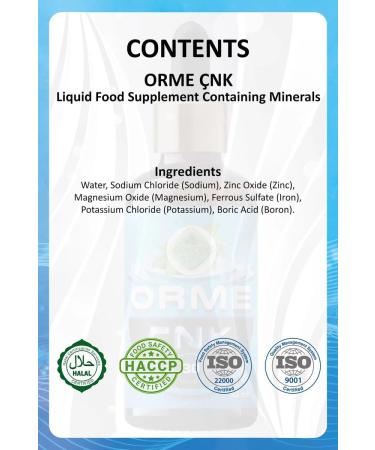 G k ek ifa G k ek ifa - CNK elm - Zinc mineral liquid - MONOATOMIC ZINC - 30 ml - Strong formula - No chemical additives - Produced with Ormus technology - Buy Online on GoSupps.com