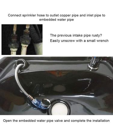 Shampoo Bowl Faucet 70cm Shampoo Bed Faucet and 120cm Shampoo Bowl Hose Shower Head Wash Hair Tap Mixing Valve Salon Shampoo Bowl Parts Kit - Buy Online on GoSupps.com