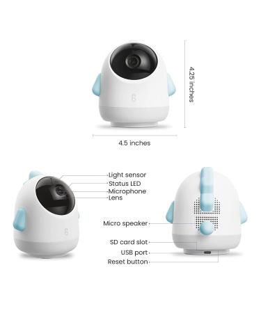 Simshine Baby Monitor - Wi-Fi HD Video Camera with Crying Detection & Sleep Analytics | Two-Way Audio | AI Snapshot & Playback | No Monthly Fee - Buy Online on GoSupps.com
