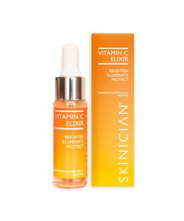 Skinician Vitamin C Elixir - With Vitamin E Grapeseed Oil And Avocado Oil - Serum For Brightened & Nourished Skin Non-Greasy - Anti-aging Collagen Formula - Cruelty Free & Vegan Friendly (15ml)