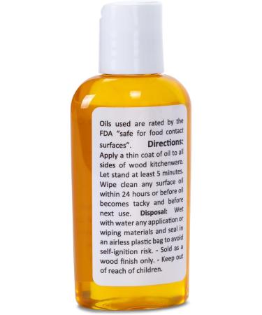 Elanze Designs 899 Wooden Kitchenware Butcher Block Oil - 2 Ounces Seed Oil Wood Conditioner Finish for Food Safety & Longevity - Buy Online on GoSupps.com