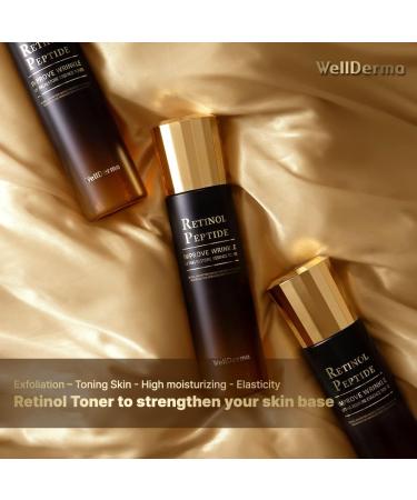 WellDerma Retinol Peptide Lifting Essence Toner - Reduce Fine Lines Wrinkles & Uneven Skin Tone - Buy Online on GoSupps.com