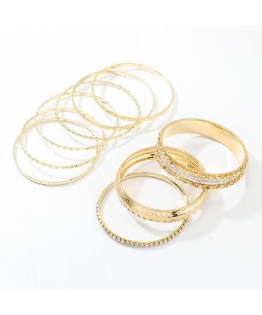 BUAJIUBUA Gold Chunky Indian Bracelets - Wide Disco Bangles for Women, Girls, and Teens - 70s 90s Costume Hand Wrist Jewelry - Buy Online on GoSupps.com