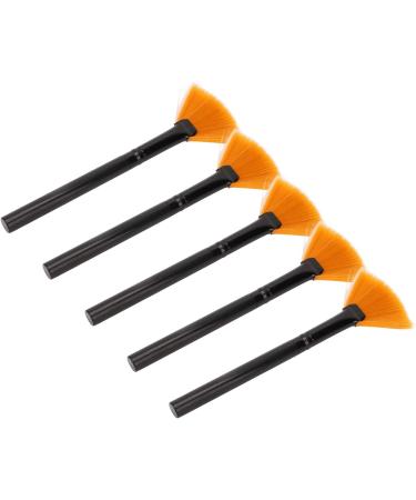 Qukaim Facial Fan Brush Fan Mask Brush Set of 5 Long Handle Facial Applicator Brushes for Mud Mask Blush Glycolic PeelSoft Makeup Tools - Buy Online on GoSupps.com