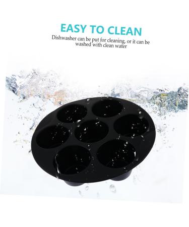 OUNONA 6 Pcs Silicone Cake Cup Silicone Cupcake Pan Air Fryer Cupcake Mold Popsicle Mould Nonstick Cupcake Pan Cakes Silicone Mold Silicone Cupcake Mold Dessert Cups Muffin Electric Fryer 21X21X4.5CMx3pcs Blackx3pcs - Buy Online on GoSupps.com