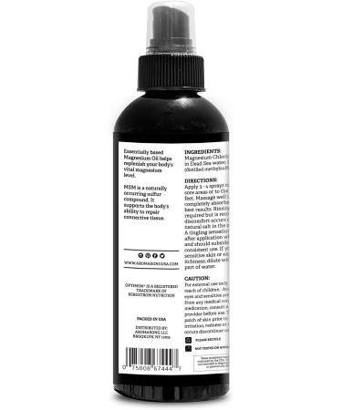Aromasong Extra Strength Ultra-Pure Magnesium Spray for Feet + OptiMSM (23mg Magnesium in Each Spray) 8 Oz Also Used for Leg Discomfort and Promotes Calm Sleep - Buy Online on GoSupps.com