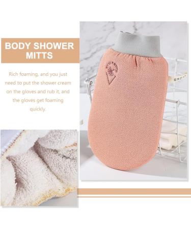 Buy Exfoliating Bath Scrubs - 2pcs Shower Gloves for Men & Women | Dead Skin Remover & Massage Gloves in Red - International Shipping Available - Buy Online on GoSupps.com