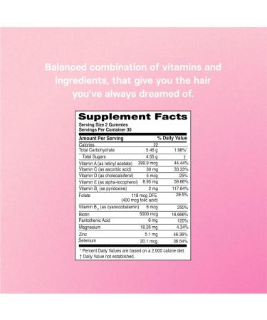 Bloom Hair Gummies: Biotin & Vegan Supplements for Rapid Hair Growth - 1 Month Supply - Buy Online on GoSupps.com