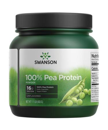 Swanson 100% Pure Pea Protein 1.1 lb (503 g) Pwdr