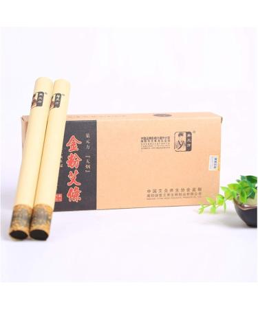 Premium Bangha Moxa Rolls 18x200mm - Gold Powder Smoking Moxa Rods for Moxibustion & Massage Therapy - Buy Online on GoSupps.com
