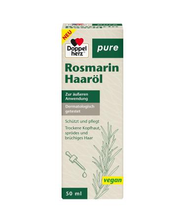 Doppelherz Doppelherz Pure Rosemary Hair Oil Rosemary Castor and Sweet Almond Oil for scalp care and split end prevention - 50 ml