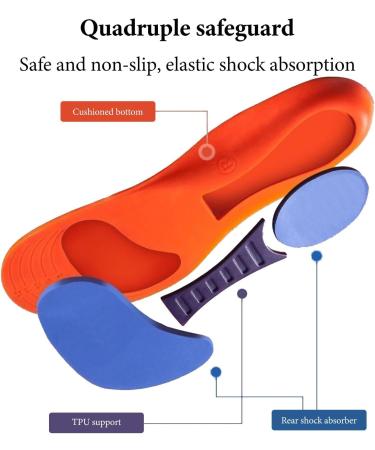 Buy 1 Pair Orthopedic Comfort Insoles - Arch Support & Heel Cushioning for Sports Hiking & Casual Shoes (Size 35-36 - Buy Online on GoSupps.com