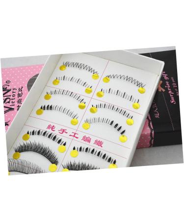 FOMIYES 10 Pairs Cross Eyelashes False Eyelash Fake Lashes Fake Eyelash Natural Eyelashes Transparent Stem - Buy Online on GoSupps.com