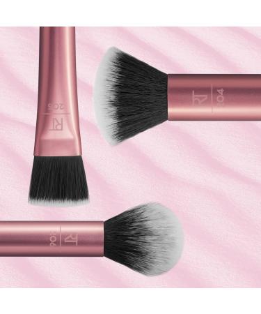 Real Techniques Flawless Base Makeup Brush Kit 2.0 - 3 Piece Set for Liquid, Cream & Powder Products - Perfect for Bronzer, Foundation & Streak Free Makeup Application - Buy Online on GoSupps.com