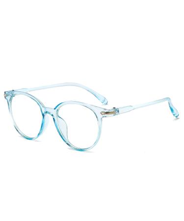 Suertree Blue Light Filter Myopia Glasses Mild Nearsightedness Glasses Hinge Fashion Distance Glasses for Women 959 Blue -1.5