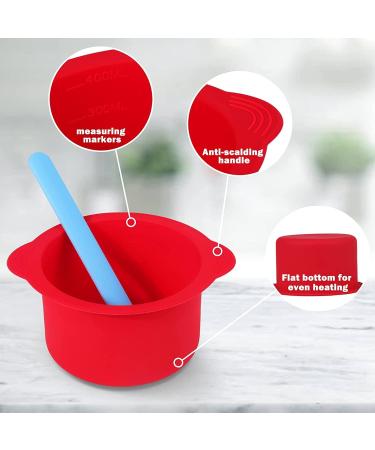 Silicone Wax Warmer Liner Set with Spatulas - Non-Stick Reusable Pot and Bowl Replacement for Hair Removal (Pink+Blue) - Buy Online on GoSupps.com