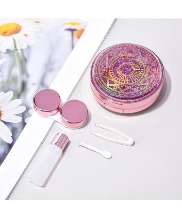 Buy Sukpsy 5-in-1 Colorful Glitter Contact Lens Etui Set (A-Pink) - Portable Container with Mirror Tweezers & Solution Bottle for Travel | International Shipping Available - Buy Online on GoSupps.com