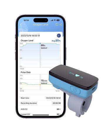 Viatom pulseximeter sleep oximter oxygen saturation measuring device with vibration alarm SPO2 and heart rate for monitoring overnight free app & reports - Buy Online on GoSupps.com