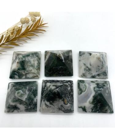 Natural Crystal Rough Natural Crystals and Stones Natural Moss Agate Stone Quartz Crystal Pyramid Reiki Tower Home Ornaments Decoration Stones for Decoration ERTEYIN - Buy Online on GoSupps.com