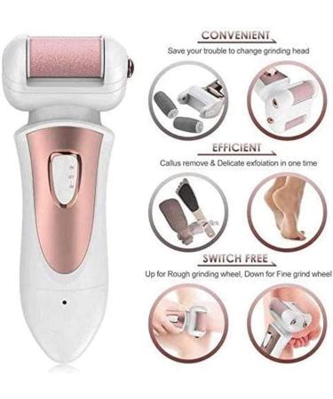 Electric Foot Callus Remover: Rechargeable Pedicure Tools - 2 Rollers (Powerful) Professional Electronic Micro Feet File Care Perfect for Hard Cracked Skin Rechargeable Electric Foot Grinding Devi - Buy Online on GoSupps.com