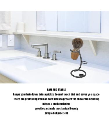 Stainless Steel Razor Holder - Modern Hygienic Stand for Men's Razors | Quick Drying Bathroom Accessory (Black) - Buy Online on GoSupps.com