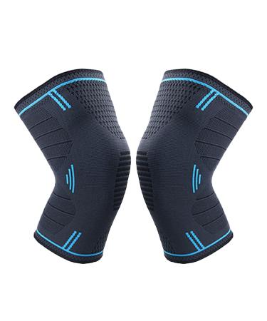 Knee Brace - Nylon Knit Knee Support & Pads for Running & Basketball | Size M - Comfort & Protection - Buy Online on GoSupps.com