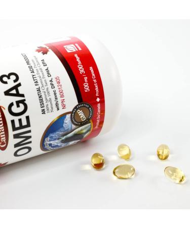 Nutridom Canadian Harp Seal Oil Omega-3 500mg 300 Softgels Essential Fatty Acid Supplement with DPA DHA EPA 100% Natural Chemical-Free Non-GMO Made in Canada - Buy Online on GoSupps.com