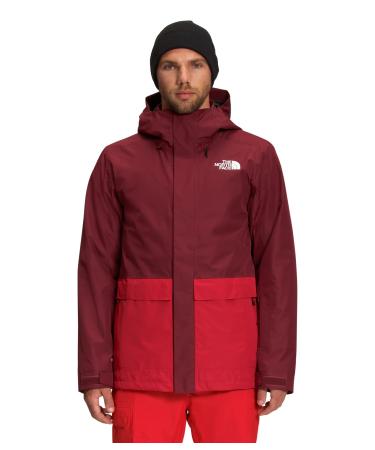 The North Face Men's Clement Triclimate Jacket Cordovan/Tnf Red/Cordovan Small