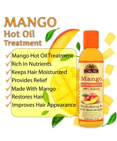 OKAY Hot Oil Treatment Mango 6oz - Deep Conditioning for Hair Growth - Buy Online on GoSupps.com