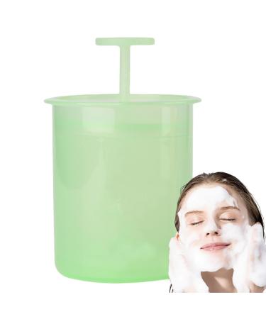 Face Wash Foam Maker detergente schiumogeno quotidiano detergente schiumogeno per il viso idratante per la pelle delicato Face Wash Foamer - bottiglia di schiuma detergente manuale portatile - deter Green