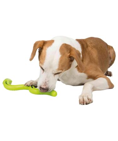 TRIXIE robust SNACK-SNAKE TPR 42 CM GREEN keeps your dog occupied by filling it with snacks chews and creams - 34949 - Buy Online on GoSupps.com
