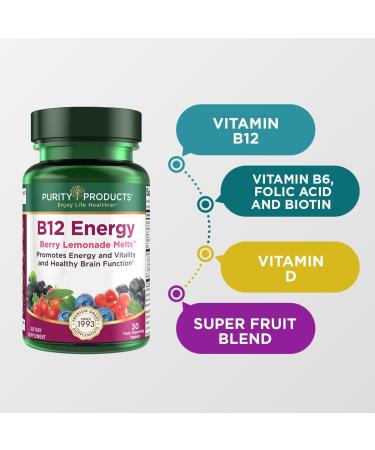 Purity Products Bundle - MyBiotin ProClinical + B-12 Energy Melt MyBiotin ProClinical (Biotin Patented MB40X Astaxanthin) - B12 Berry Melt (Methylcobalamin B12 + B6 + D3 + More) - Buy Online on GoSupps.com