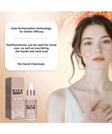 2PCS Rice Exfoliating Serum for Face - Gentle Peel & Brightening Essence Deep Cleanse Vegan Formula - Buy Online on GoSupps.com