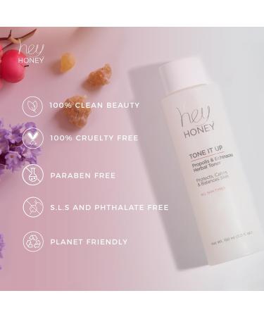 Hey Honey Skincare Tone It Up Propolis & Echinacea Water Herbal Face Toner - Moisturizing Soothing & pH Balancing for Deep Pores | 5.0 oz - International Shipping - Buy Online on GoSupps.com