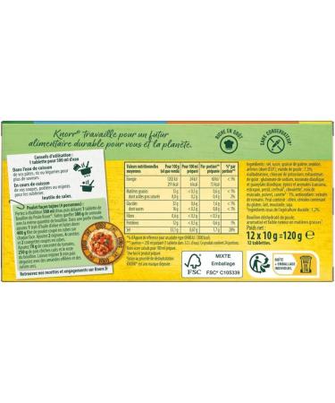 Knorr Degreased Chicken Broth 12 Cubes 120 g - Pack of 5 - Buy Online on GoSupps.com