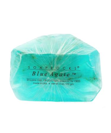 TS Pink Blue Agate SoapRocks - Soap that looks like a Rock   6 oz. Gem Rocks Birthstone Jab n Gemstone