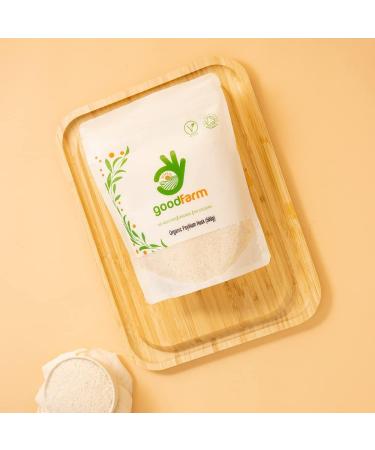 GoodFarm Organic Psyllium Husk 500g - Certified Organic Premium Quality | 99% Purity | Vegan | Rich in Fibre | Excellent for Digestion - Buy Online on GoSupps.com