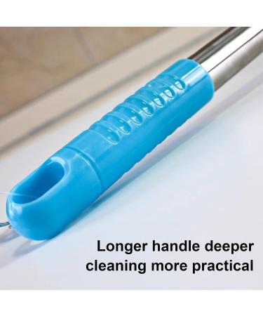 sxvbdway Steel Wool Scrubber Corner Brush Stainless Sponge Scrubbing Scouring Pad with Long Handle Multi-Functional Cleaning Kit for Pot Pan Bathroom Random Color - Buy Online on GoSupps.com