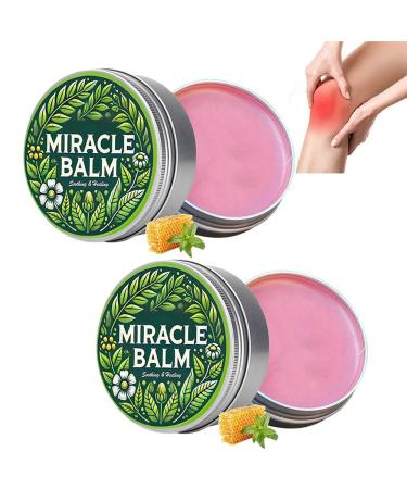 Natural Miracle Balm Miracle Balm for Swollen Legs Natural Ingredients Soothing Joint Cream for Back Hands Feet and Body Improves Joint Comfort Relaxed and Comfortable (B 2Pcs) B 2Pcs