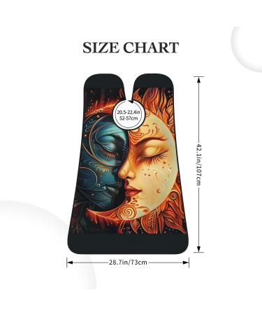 Sun and Moon Print Beard Bib Apron - Non-Stick Hair Catcher for Men | Perfect Shaving Gift | One Size Black - Buy Online on GoSupps.com