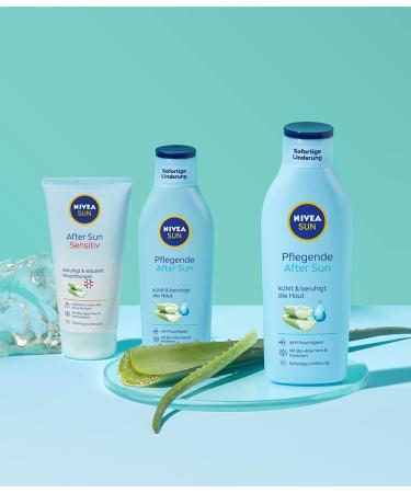 Nivea Sun Nursing After Sun Lotion (250 ml) - Skin-Calming Aloe Vera & Hyaluron 48h Moisture Pack of 3 - Ideal After Sun Care - Buy Online on GoSupps.com