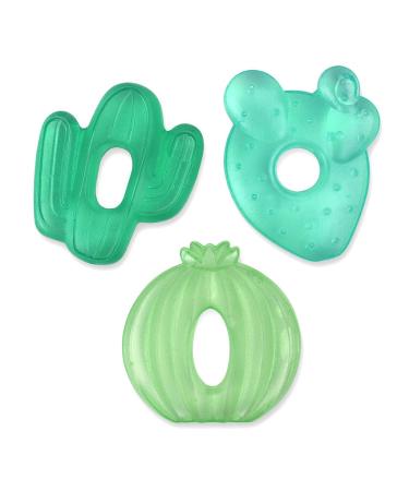 Itzy Ritzy Cutie Coolers Soothing Water-Filled Teethers 3+ Months Cacti 3 Teethers