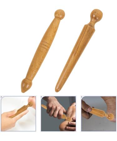 Healeved Hand Tool Set - 2 Wooden Reflex Zone Massage Sticks for Feet Hands and Body - Thai Massage Tools for Trigger Points Relaxation - Buy Online on GoSupps.com