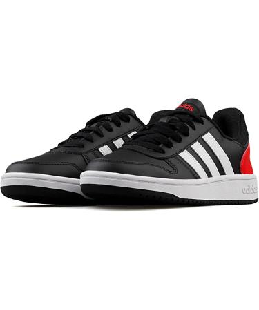 Buy adidas Unisex Kids Hoops 2.0 K Fitness Shoes - Size 38 2/3 EU - Stylish Black White & Red - International Shipping Available! - Buy Online on GoSupps.com