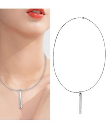 Mindful Breathing Necklace Skin Friendly Stress Relief Mindful Necklace for Everyday Wear (Steel Color) - Buy Online on GoSupps.com