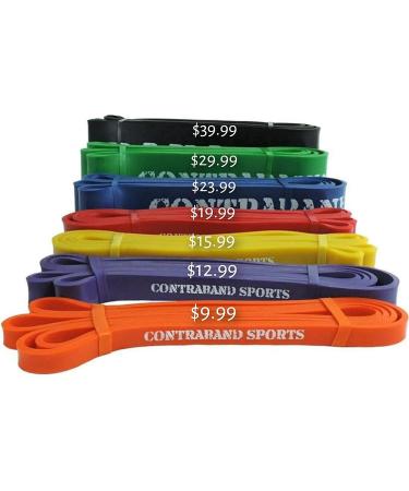 7419 41in Loop Elastic Resistance Bands Weight Lifting Bands Powerlifting Bands Pullup Assistance Bands and Yoga Stretch Bands - Perfect for Gym Home or Travel #0 Orange 41 inch