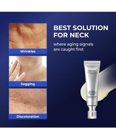 DOMINAS AtClinic Retinol Neck Shot Serum - Neck Pigmentation & Wrinkle Treatment with Retinol 5 Peptides & Vitamin C Sagging Skin Firming & Lifting Korean Skincare 1.01 fl oz - Buy Online on GoSupps.com